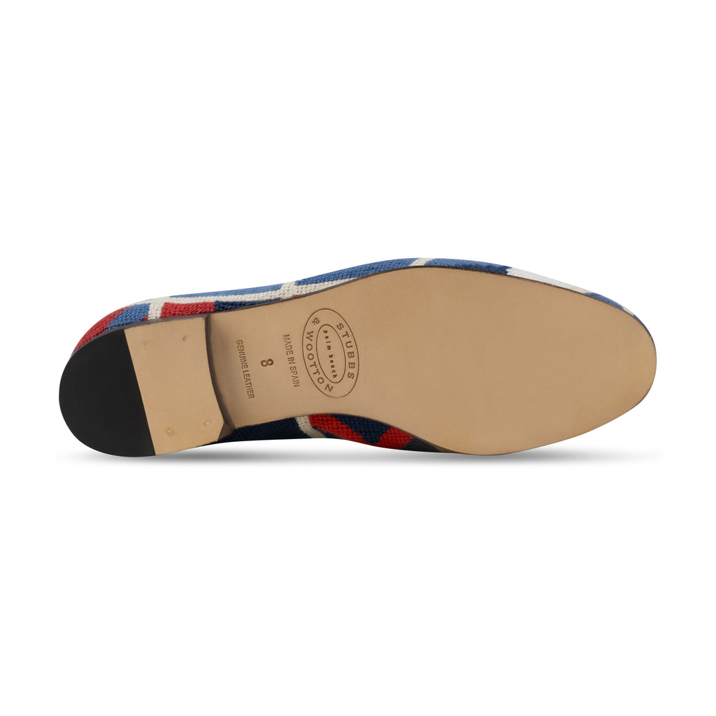 Our Burgees Americana Needlepoint Slipper (Women) item is photographed here against a white background.