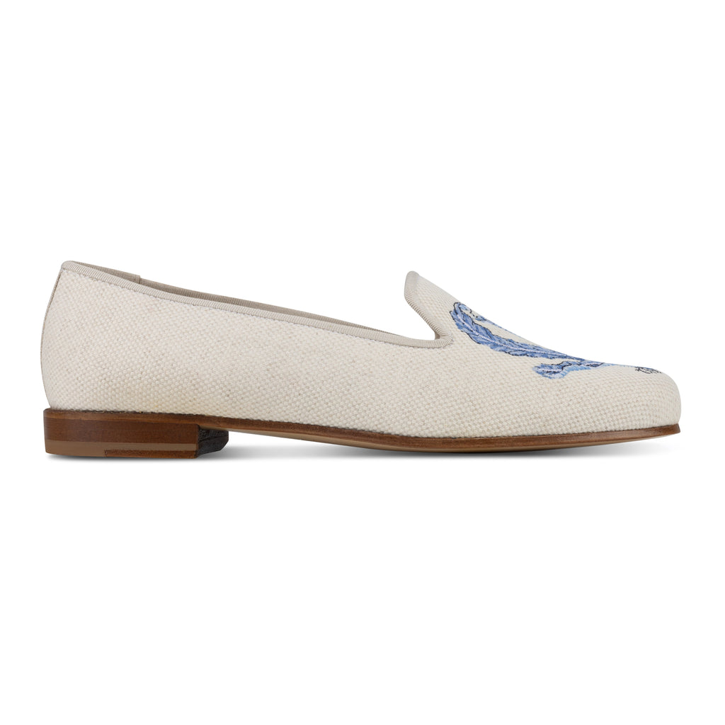 Our Ferns Flax Linen Slipper (Women) item is photographed here against a white background.
