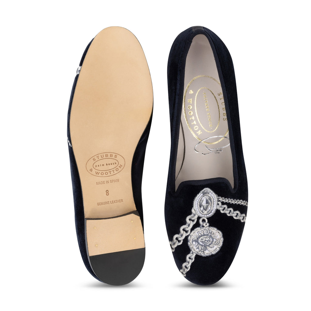 Our Charmed Midnight Velvet Slipper (Women) item is photographed here against a white background.