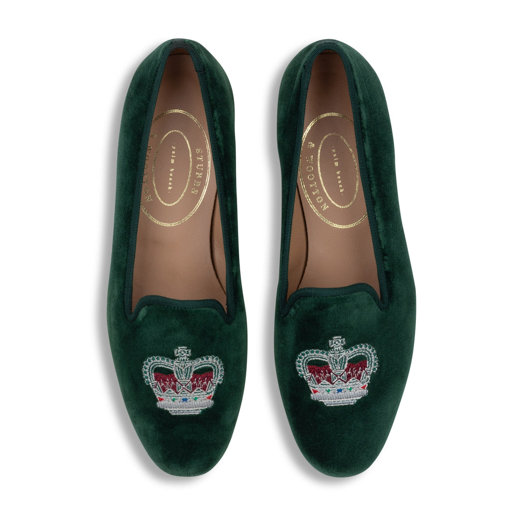 Our Sovereign Evergreen Velvet Slipper (Women) item is photographed here against a white background.