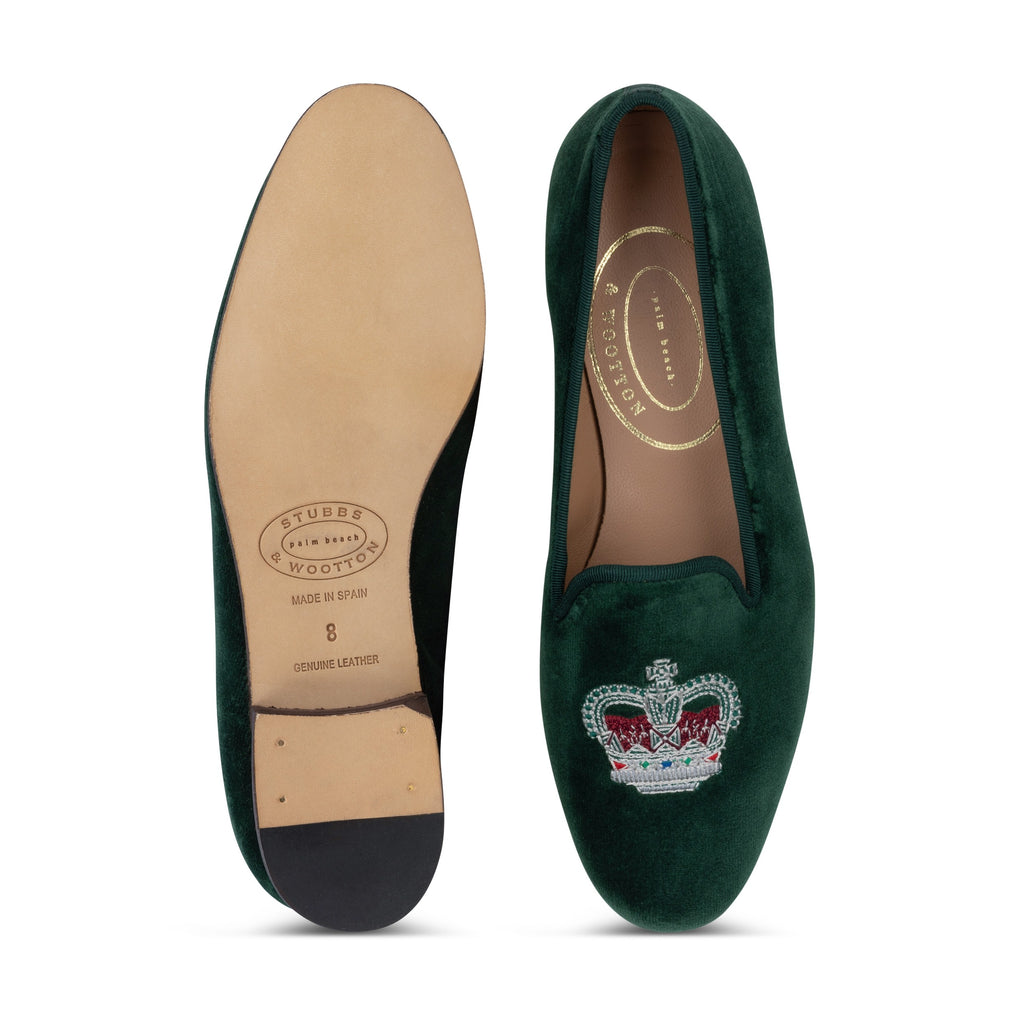 Our Sovereign Evergreen Velvet Slipper (Women) item is photographed here against a white background.