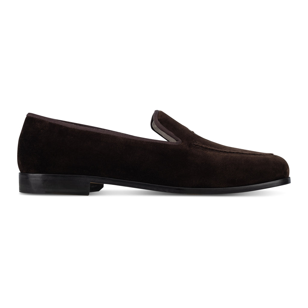 Our Sovereign Espresso Velvet Venetian (Men) item is photographed here against a white background.