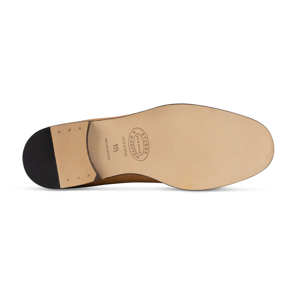 Our Split Camel Suede Venetian (Men) item is photographed here against a white background.