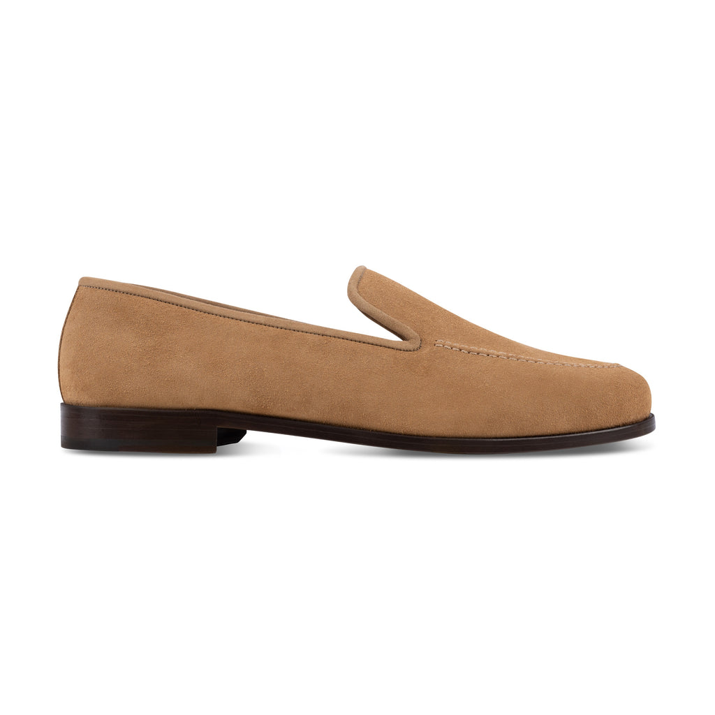 Our Split Camel Suede Venetian (Men) item is photographed here against a white background.