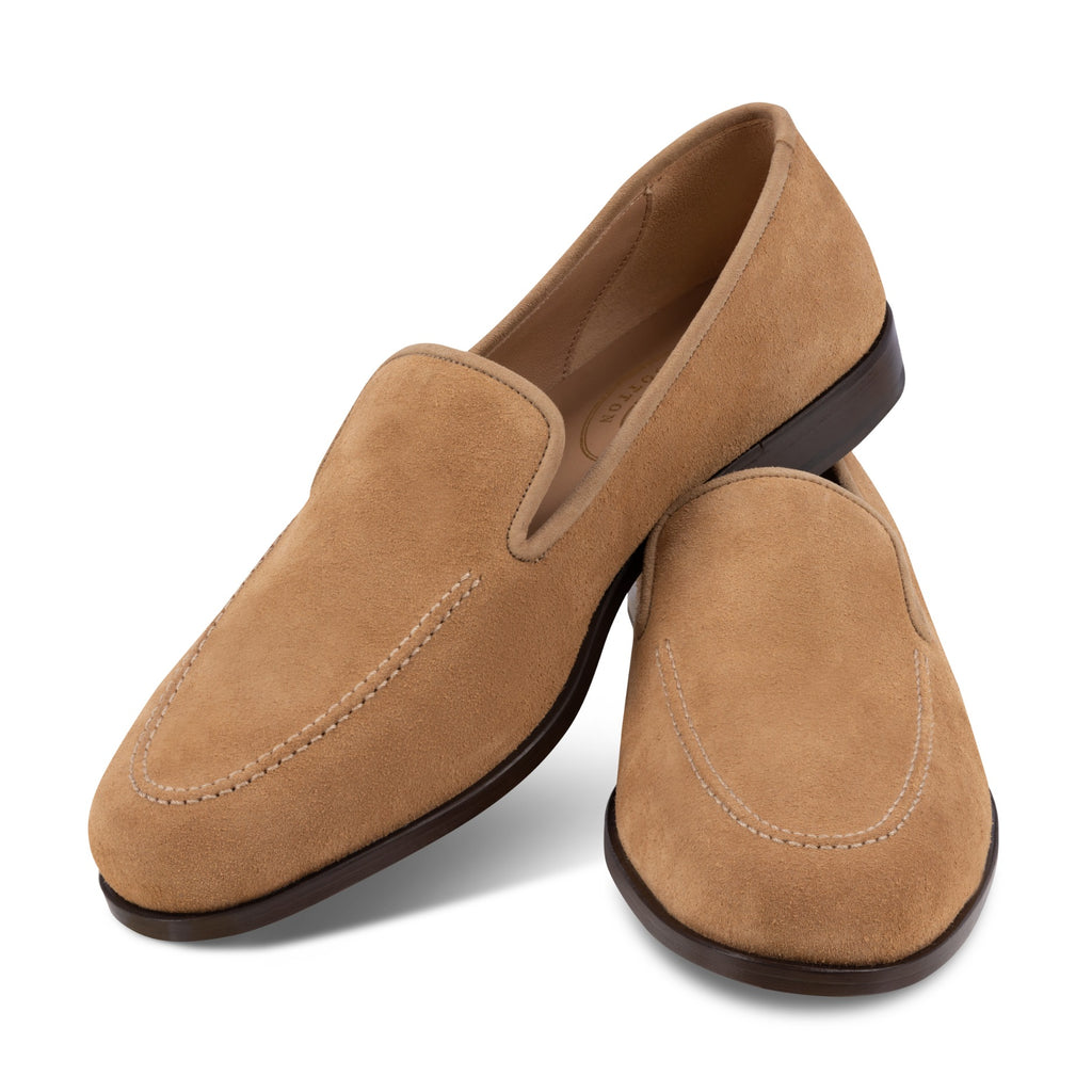 Our Split Camel Suede Venetian (Men) item is photographed here against a white background.