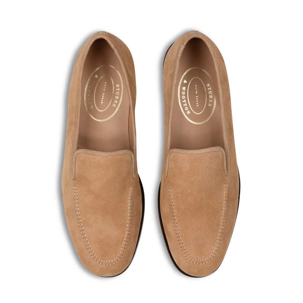 Our Split Camel Suede Venetian (Men) item is photographed here against a white background.