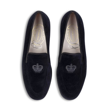 Our Sovereign Noir Velvet Venetian (Men) item is photographed here against a white background.