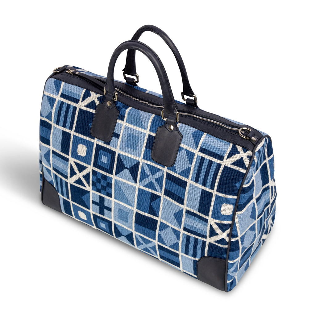 Our Burgee Navy Weekender item is photographed here against a white background.