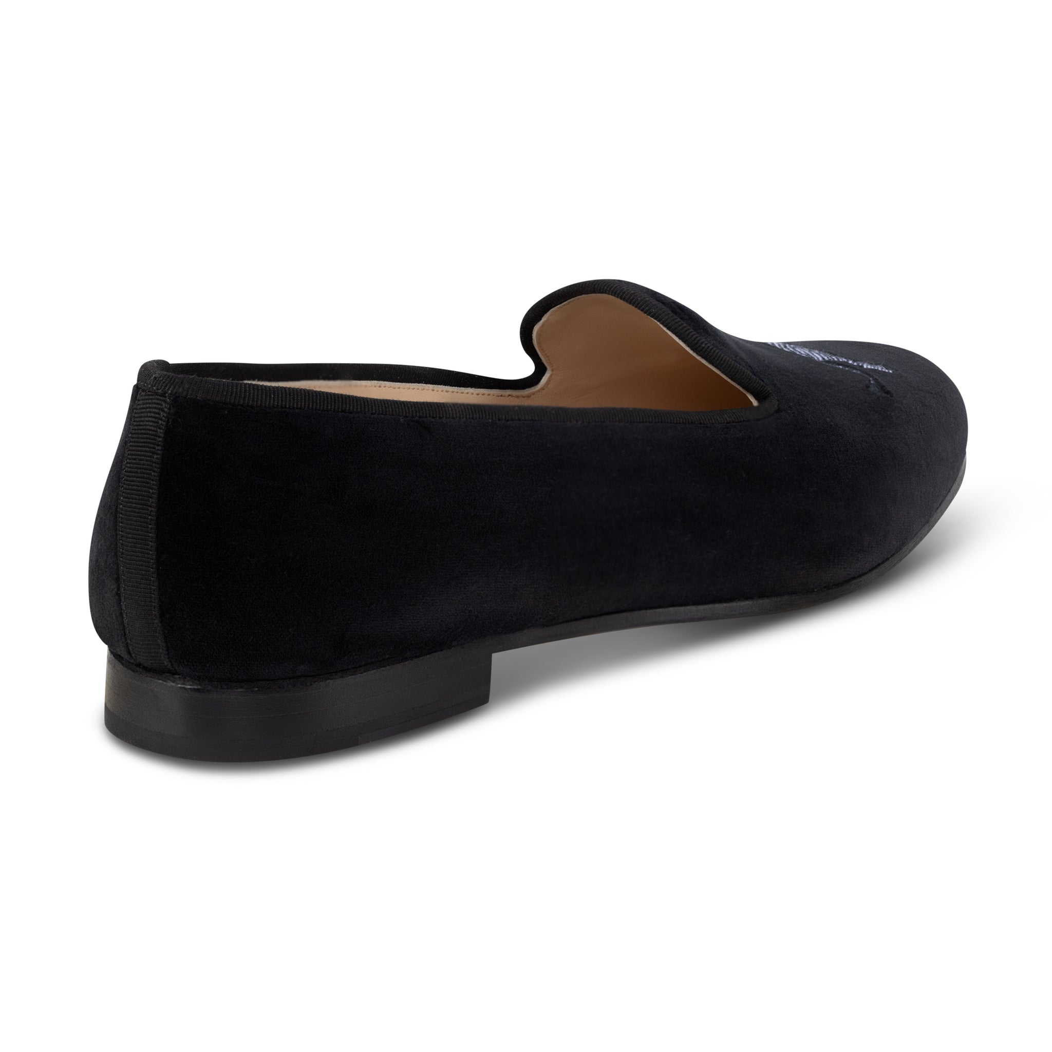 Zebra Black Velvet Slipper (Men)