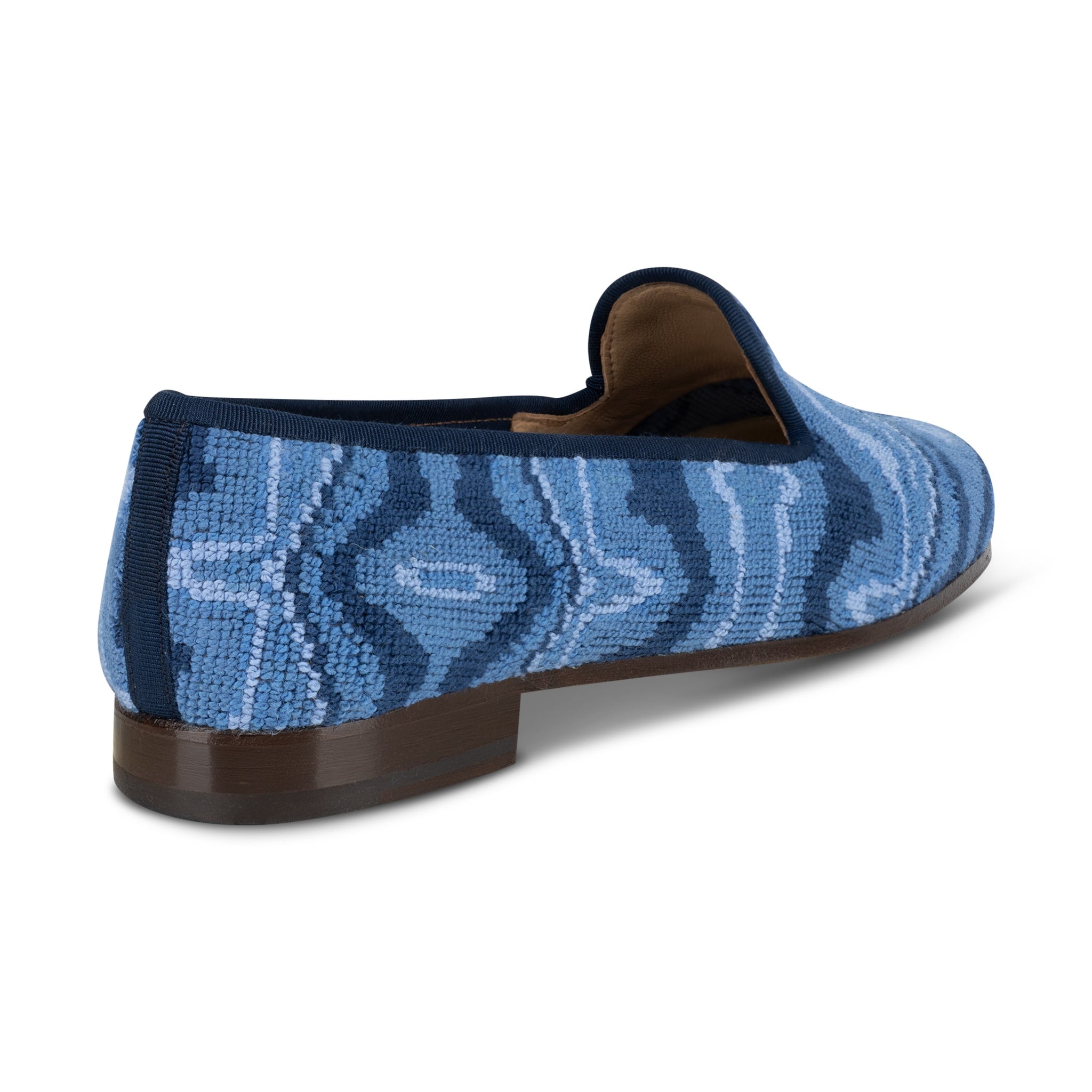 Stubbs & Wootton Men Blue Needlepoint Loafers Size 9 Made in Spain Slipper Shoes Stubbs & Wootton Dress Men main image 4
