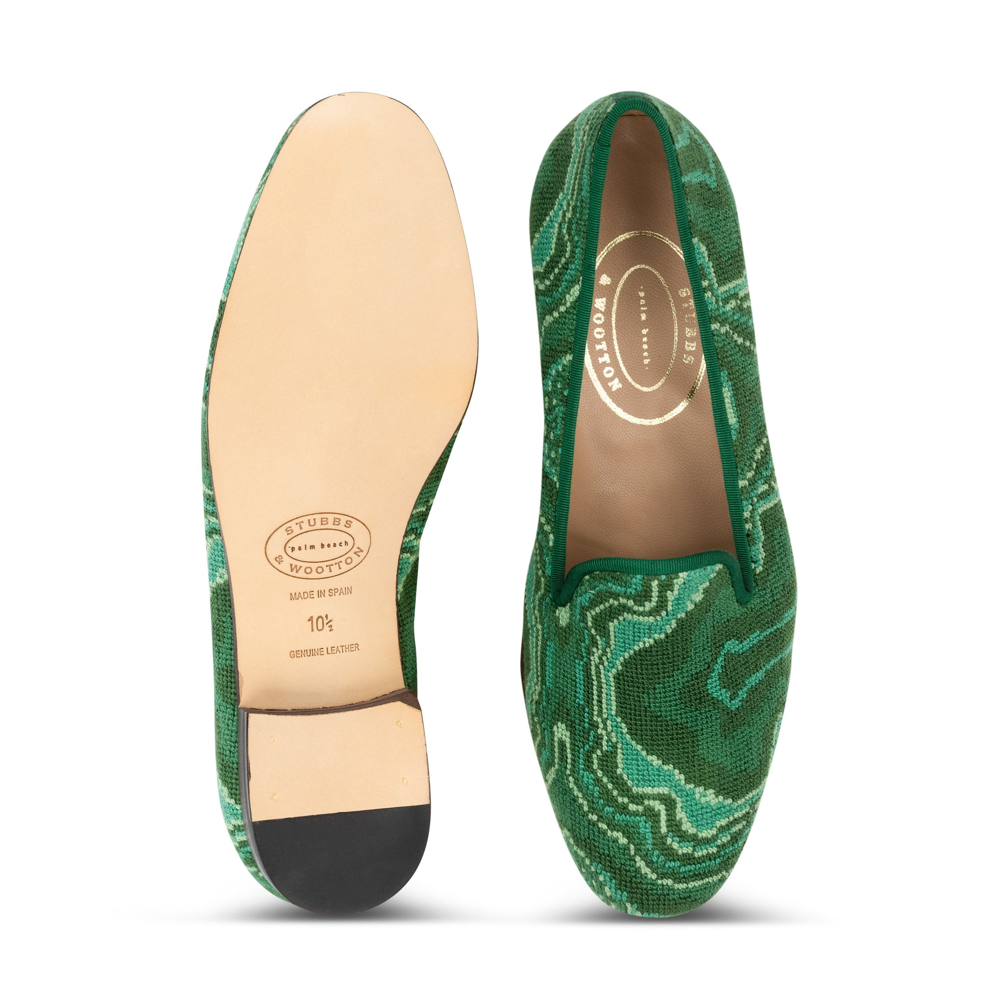 Malachite Needlepoint Slipper (Women)