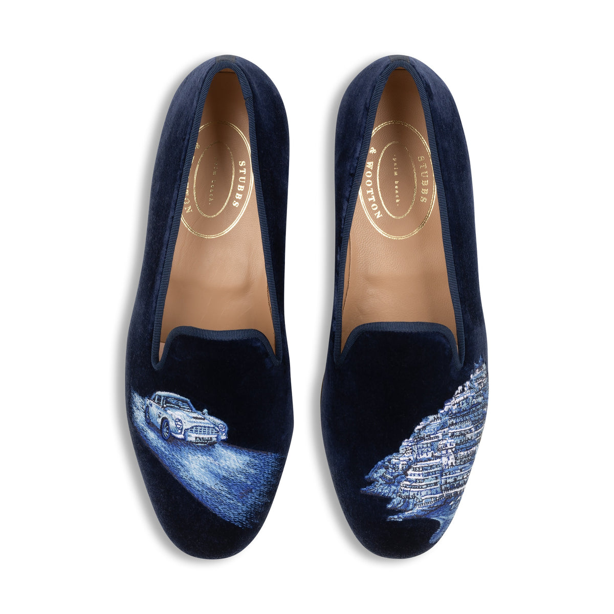 Amalfi Indigo Velvet Slipper (Men) – Stubbs & Wootton