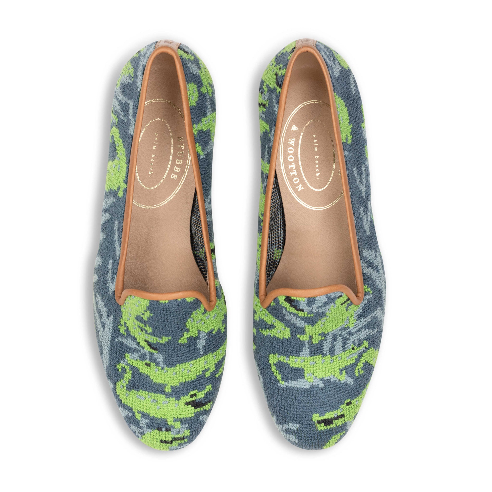 Wetlands Navy Needlepoint Slipper (Women)
