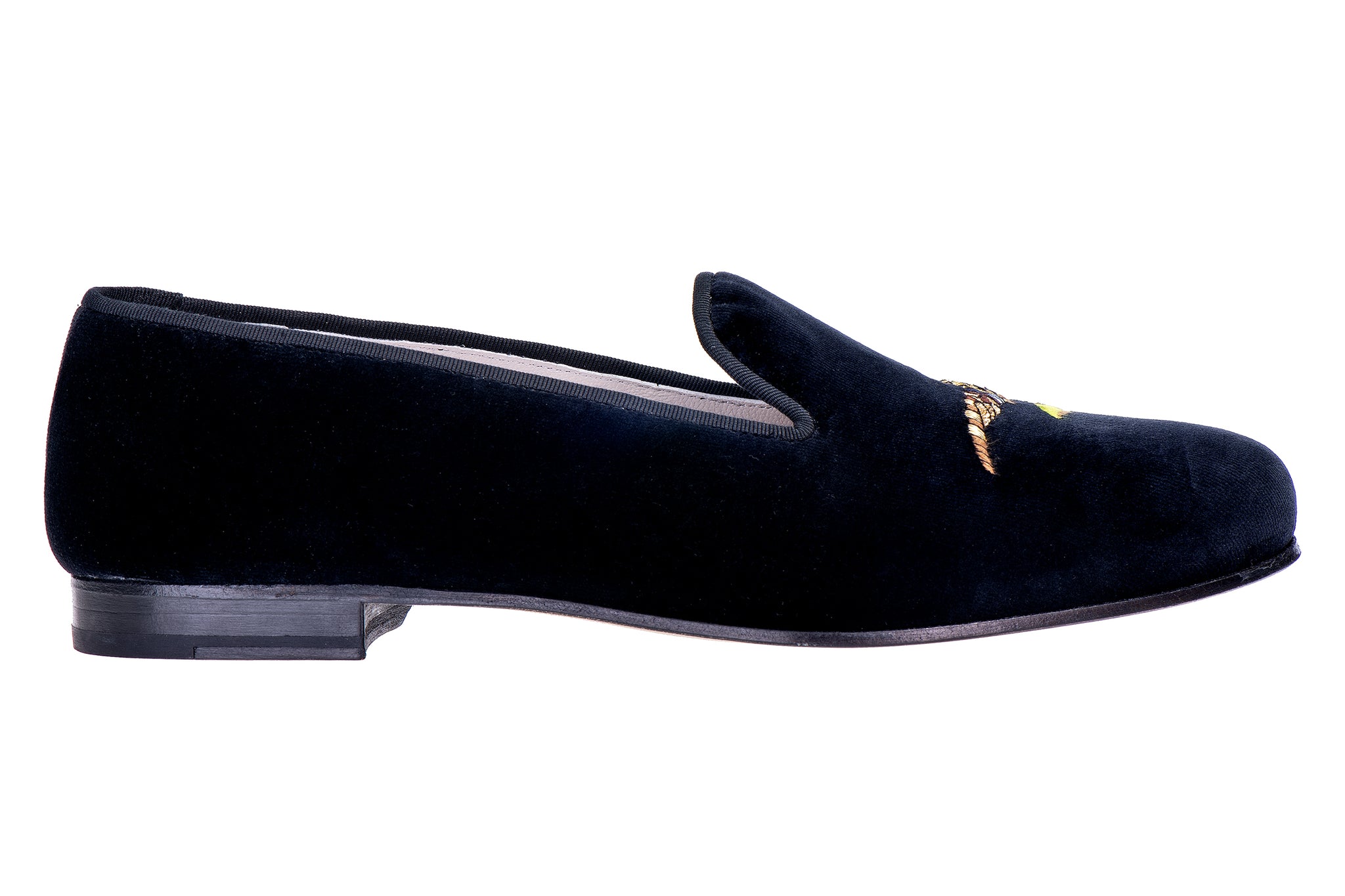 Pheasant Noir Velvet Slipper (Men) display picture 1
