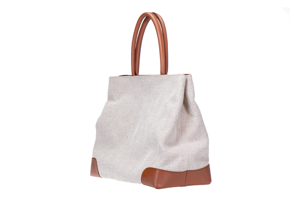 Our Herringbone Tote item is photographed here against a white background.