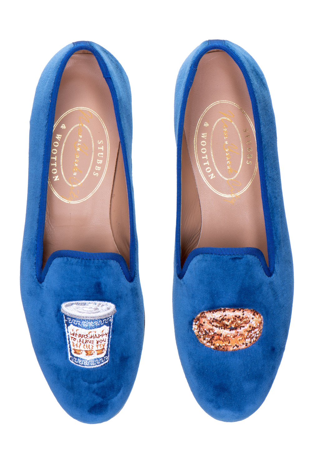 Blue Velvet Stubbs & Wootton Loafers Stubbs & Wootton Velvet  main image 4