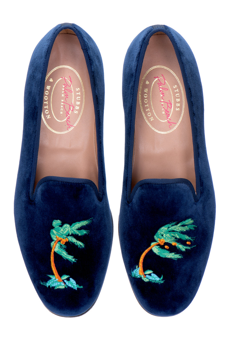 Storm Navy Velvet Slipper (Women) – Stubbs & Wootton