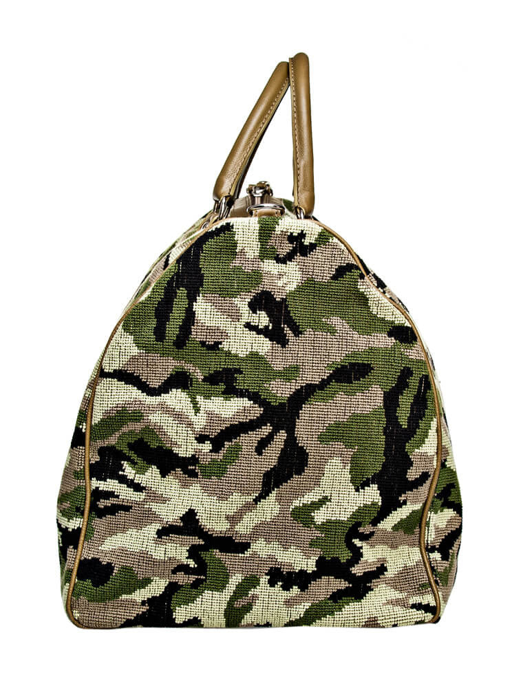 Our Camo Duffle item is photographed here against a white background.