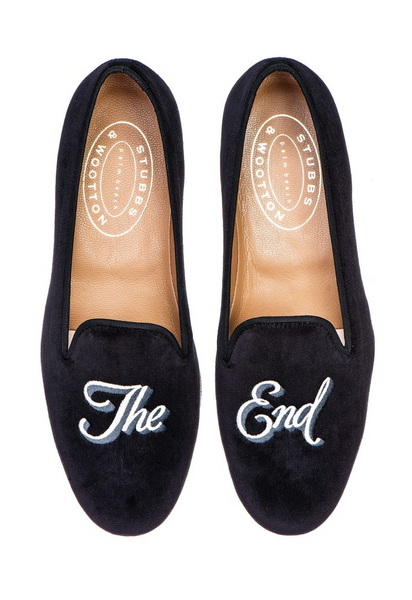 The End Black Velvet Slipper Men